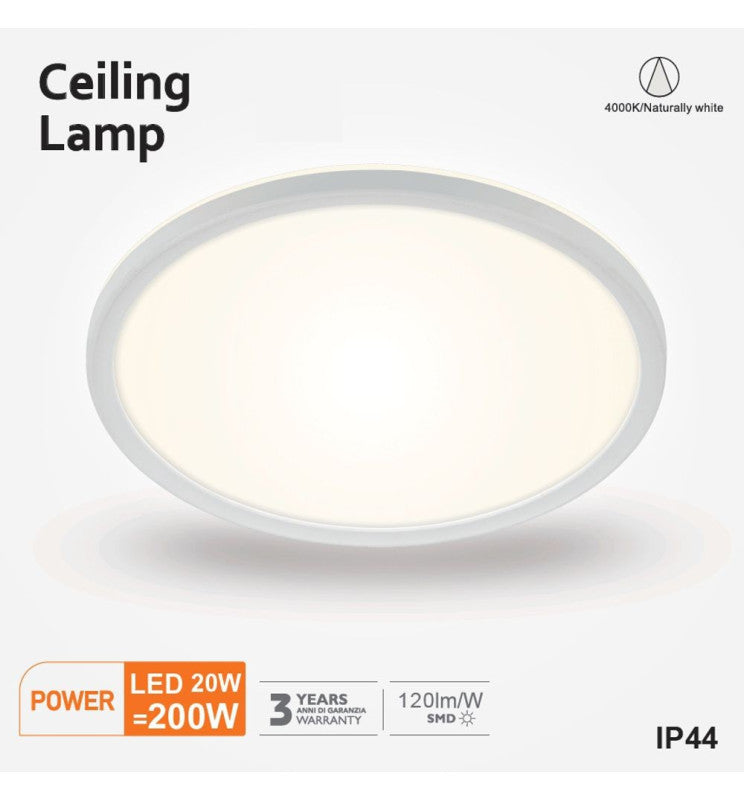 20W Surface Mounted Round LED Ceiling Light 4000K - Ceiling Light Fixtures - Downlights
