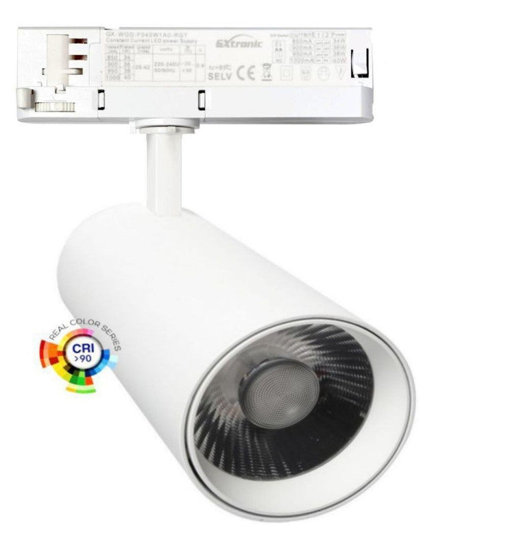 40W to 26W 3 Phase NEW MAYA LED Track Light White 3 CCT - LED Tracking Light