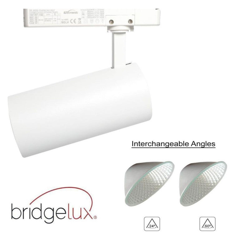 40W to 26W 3 Phase NEW MAYA LED Track Light White 3 CCT - LED Tracking Light