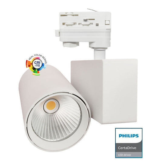 40W 3 Phase MADRID LED Track Light White 4000K - LED Tracking Light