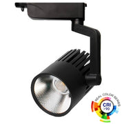 40W Single Phase PISA LED Track Light in Black 4000K - LED Tracking Light