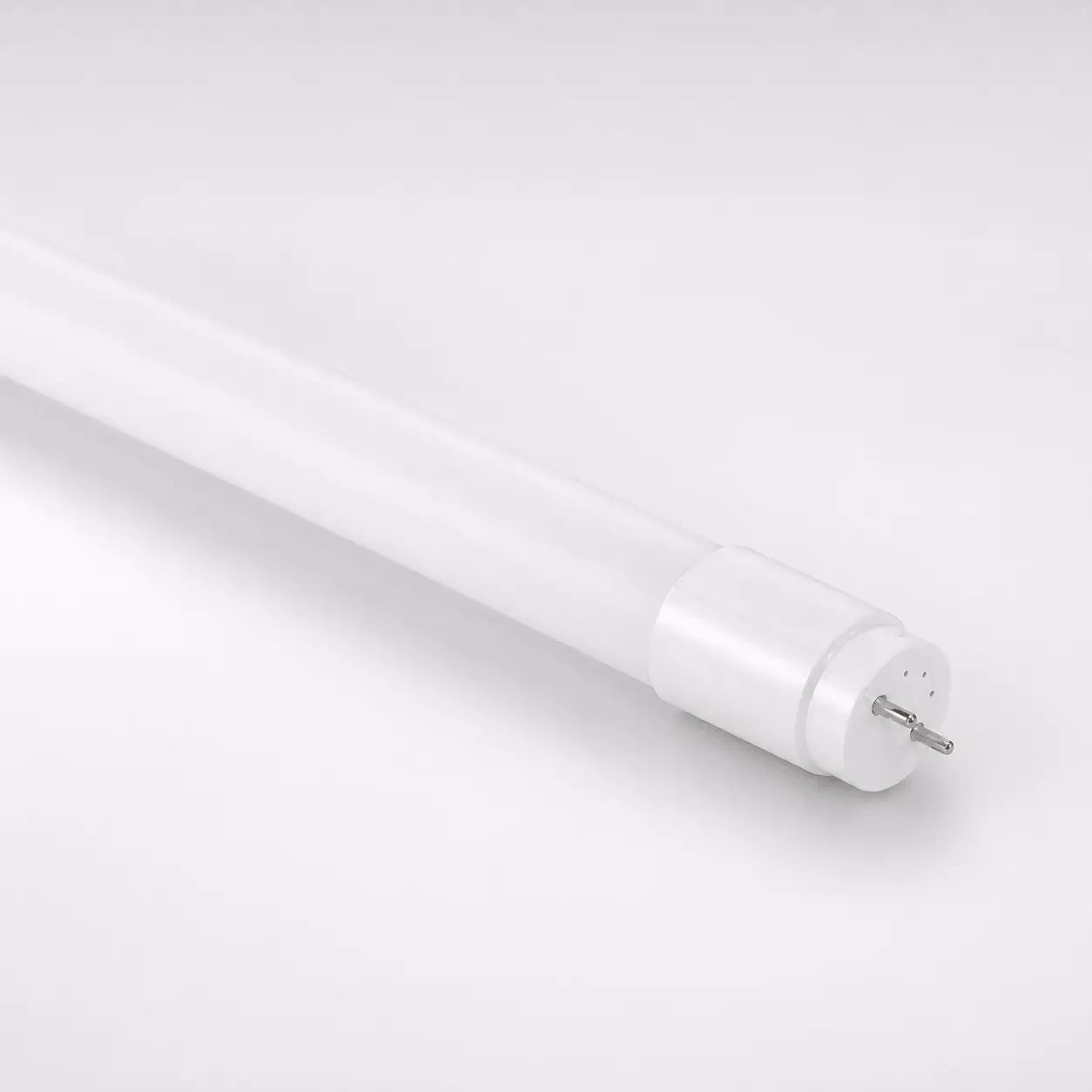White led light tube on a white background
