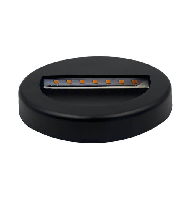 3W Circular LED Step-Wall Light BLACK IP65