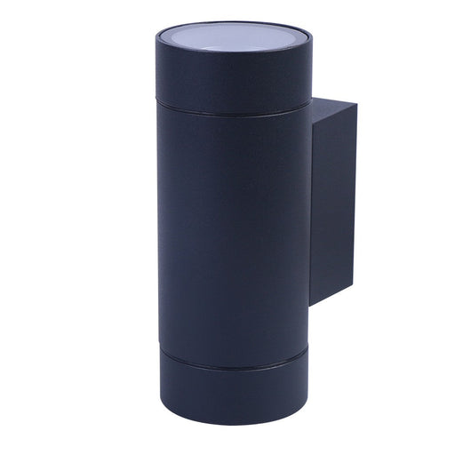 Outdoor and Indoor Cylindrical LED Wall Light for GU10 in Black - LED Wall lighting