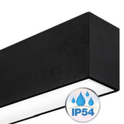 60W Linear MUNICH LED Batten in Black 1.5m IP54 4000K - LED Batten