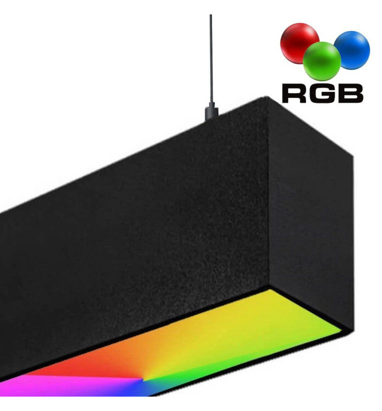 MUNICH RGB LED Linear Pendant Light – Black – IP54