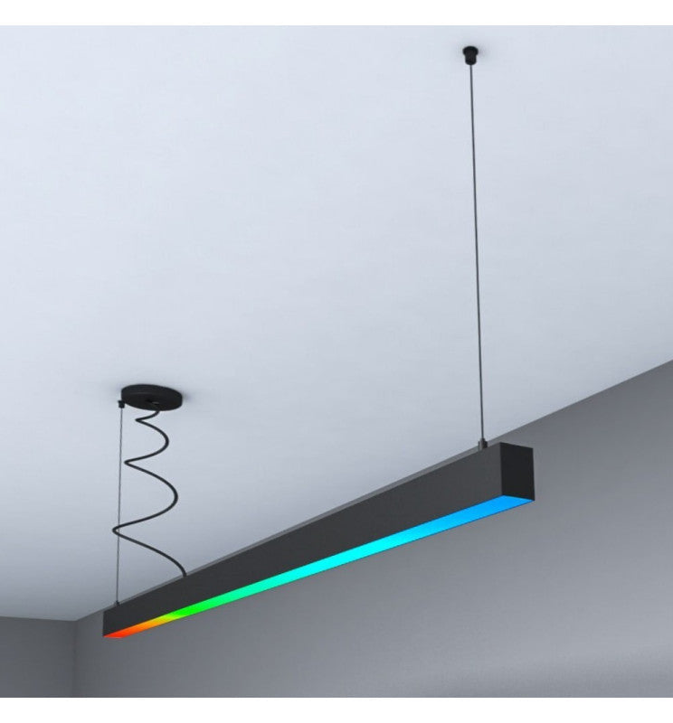 MUNICH RGB LED Linear Pendant Light – Black – IP54