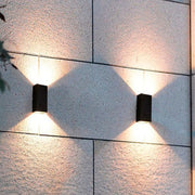 Outdoor and Indoor Cube LED Wall Light for GU10 in Black - Wall Light Fixtures - Floodlights