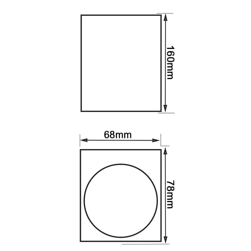 Outdoor and Indoor Cube LED Wall Light for GU10 in Black - Wall Light Fixtures - Floodlights
