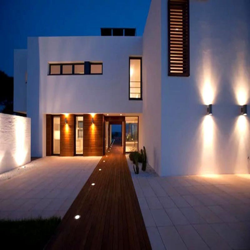 Outdoor and Indoor Cylindrical LED Wall Light with PIR Sensor - Wall Light Fixtures - Floodlights