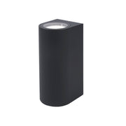 Outdoor and Indoor Round LED Wall Light for GU10 in Black - Wall Light Fixtures - Floodlights
