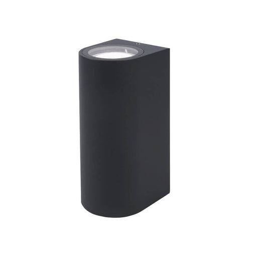 Outdoor and Indoor Round LED Wall Light for GU10 in Black - Wall Light Fixtures - Floodlights