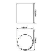 Outdoor and Indoor Round LED Wall Light for GU10 in Black - Wall Light Fixtures - Floodlights