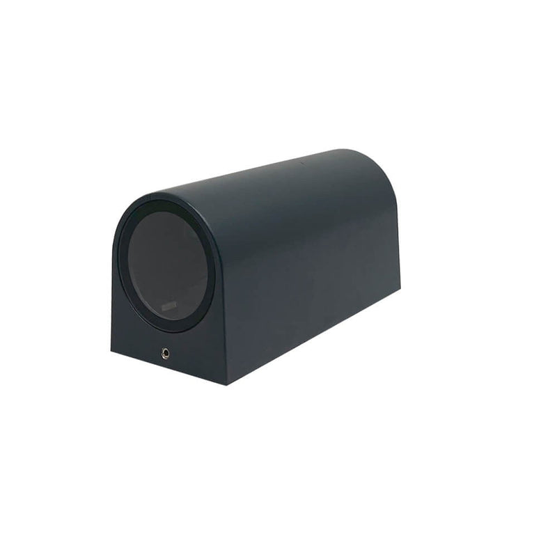 Outdoor and Indoor Round LED Wall Light for GU10 in Black - Wall Light Fixtures - Floodlights