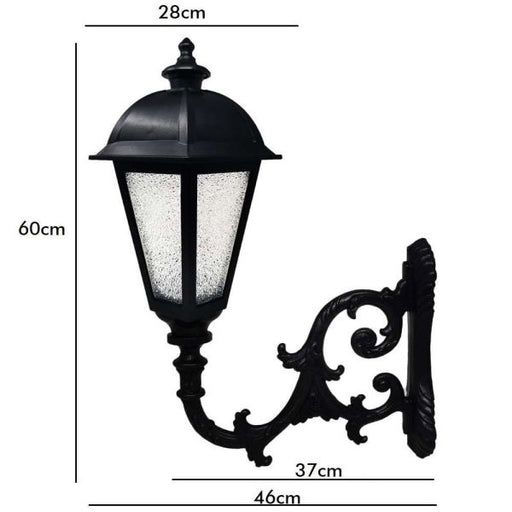 Outdoor KING LED Wall Light in Lantern Shape with Arm - Wall Light Fixtures - Bollard Lights