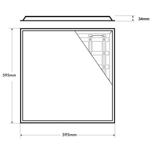 6Pack LED Panel 60x60cm 40W with Philips Driver - IP65 4000K