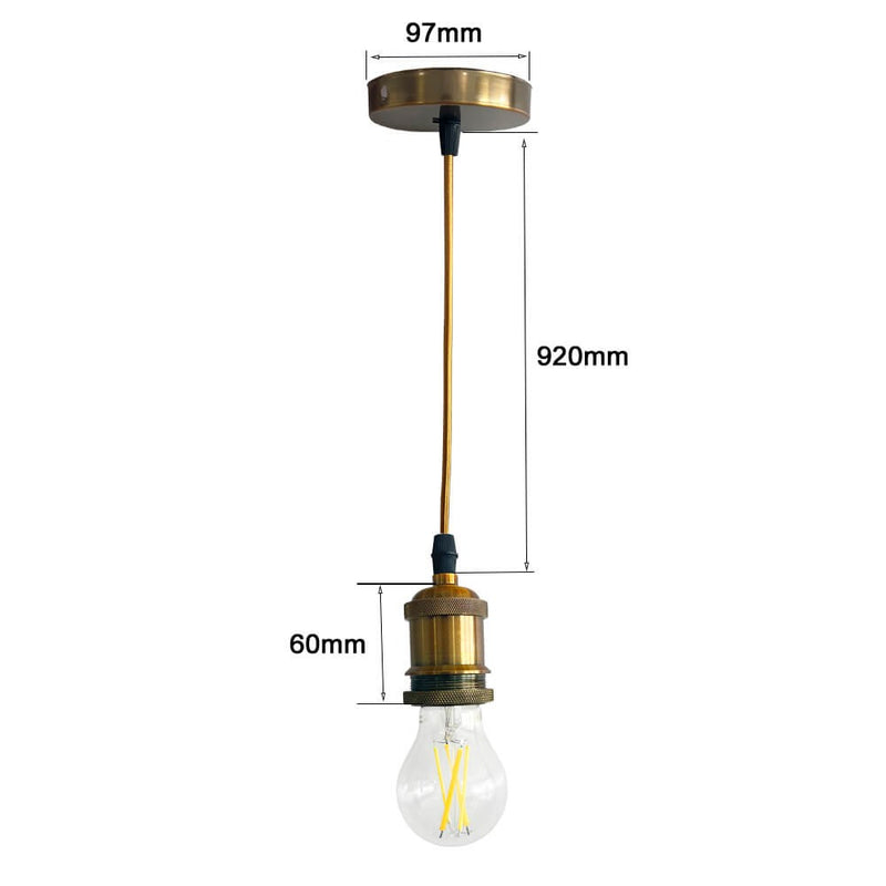 ROMA Pendant Lamp in Bronze for E27 Bulb - Pendant lighting