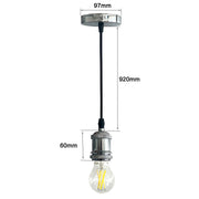 ROMA Pendant Lamp in Silver for E27 Bulb - Lighting - Bulkheads