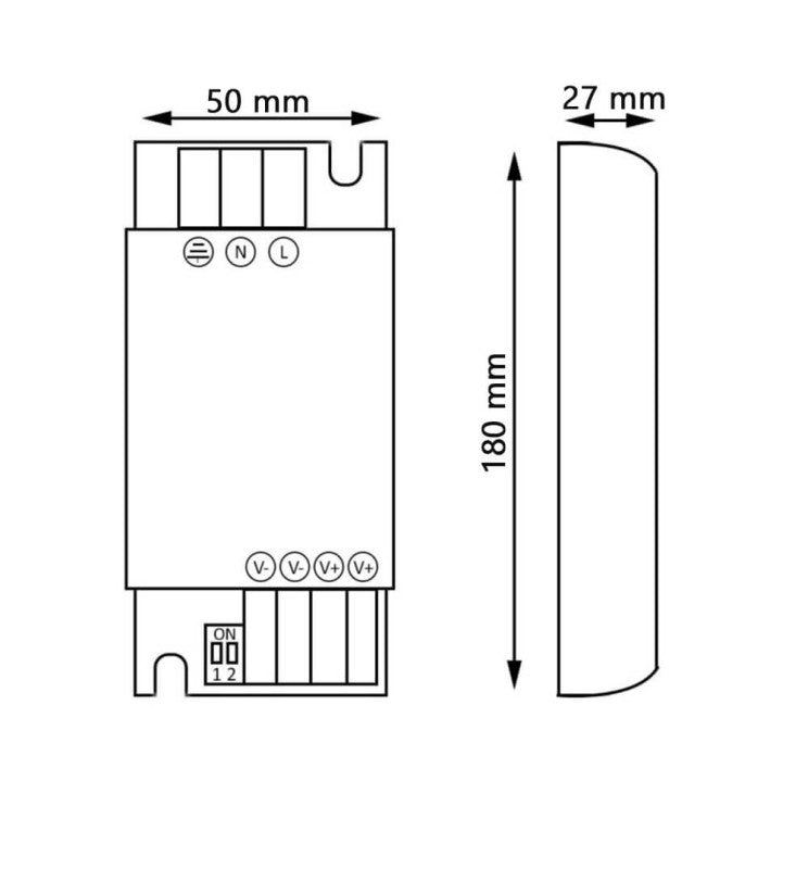 150W Power Supply 12V 8.3A Aluminum IP20