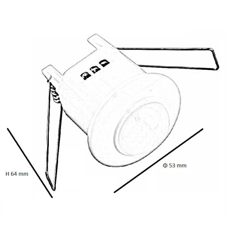 Recessed PIR Motion Detector AC220-240V | 360º