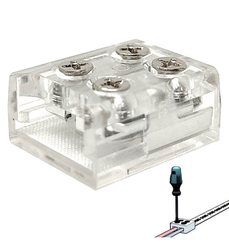 Screw-in connector for LED strips SMD - 10mm - IP20