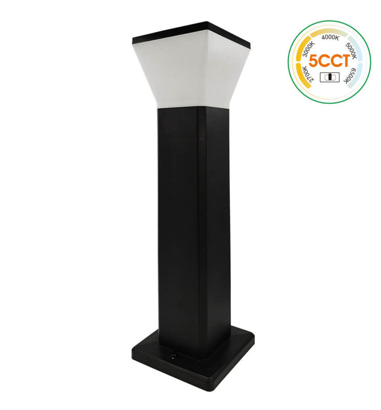9W Square LED Bollard 5CCT IP65