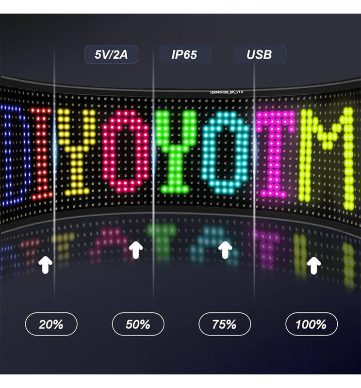 Programmable LED RGB Sign Remote Control and App Controlled - Digital Signs - Non-lighting Products
