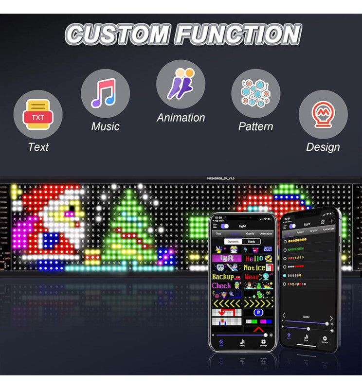 Programmable LED RGB Sign Remote Control and App Controlled - Digital Signs - Non-lighting Products