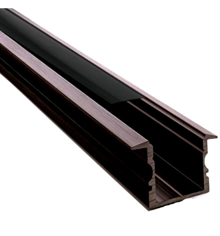 Recessed Aluminum Profile 2m in White or Black for LED Strip
