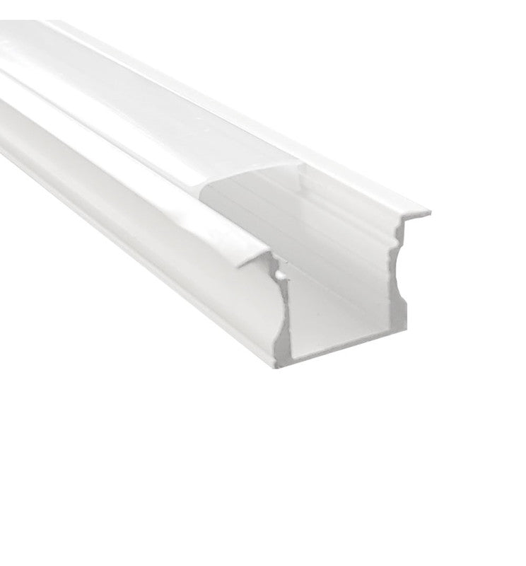 Recessed Aluminum Profile 2m in White or Black for LED Strip