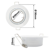 Recessed GU10 MR16 Lamp Holder in White - Lighting Accessories - Downlights