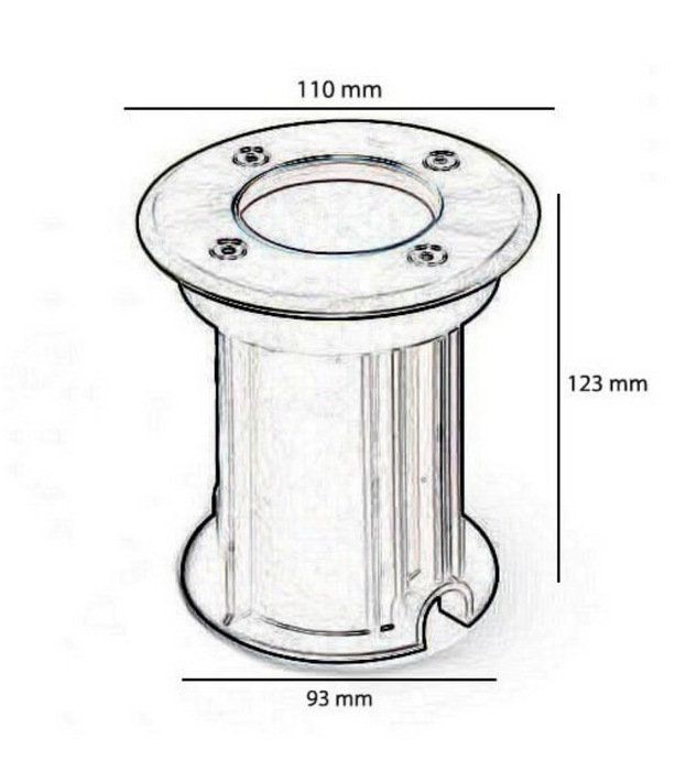 Recessed Round ground light for GU10 bulb - LED ground light - Ledex Lighting UK