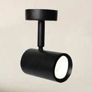 Round GU10 Single Ceiling Spotlight in Black - Flood & Spot Lights - Downlights