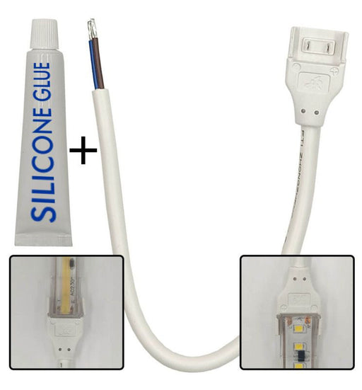 Silicone Glue & Connector Cable for 10mm COB + SMD LED Strips IP65 - Hardware Glue & Adhesives - Accessories