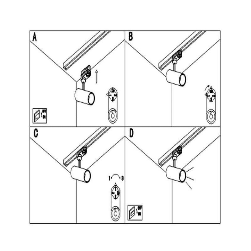 30W Single Phase BERNA LED Track Light 3000K Black - LED Tracking Light