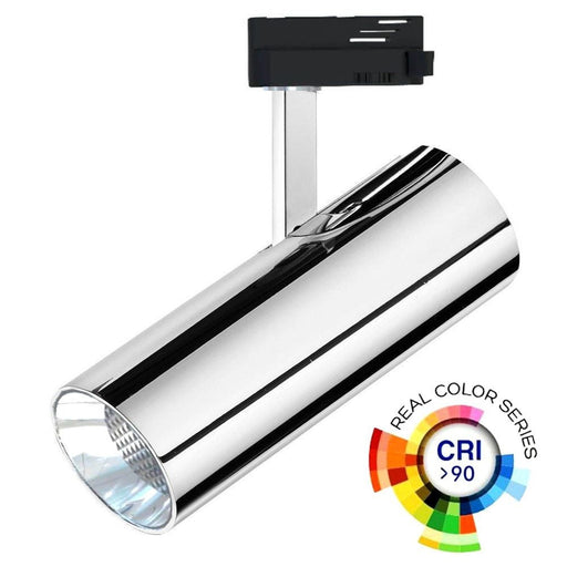 30W Single Phase BERNA LED Track Light 3000K Silver - LED Tracking Light