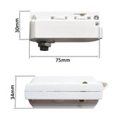 Single Phase Rail Adapter Connector in White - Track Lighting Accessories - Accessories