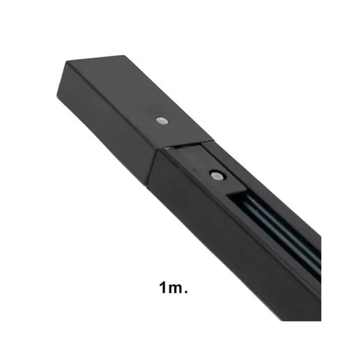 Single Phase Track Light Rail 1m in Black - Track Lighting Rails - Track Lighting