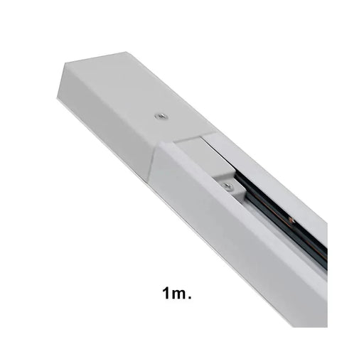 Single Phase Track Light Rail 1m in White - Track Lighting Rails - Accessories