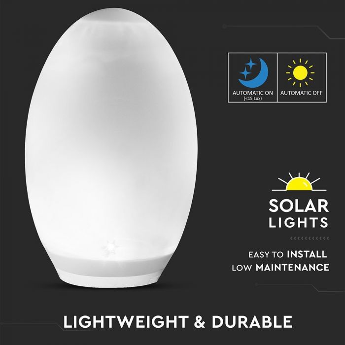 Solar Glow Egg Light – Colour-Changing Garden Lantern - Landscape Pathway Lighting - Solar Lighting