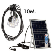 Outdoor Solar LED String Light 10m with 10xE27 Bulbs Remote Control - Solar LED light