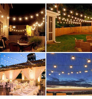Outdoor Solar LED String Light 10m with 10xE27 Bulbs Remote Control - Solar LED light