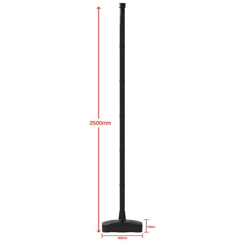 Solar LED Garden Light with 2.5m Pole 3CCT 1800Lm PIR Sensor & Remote Control IP65