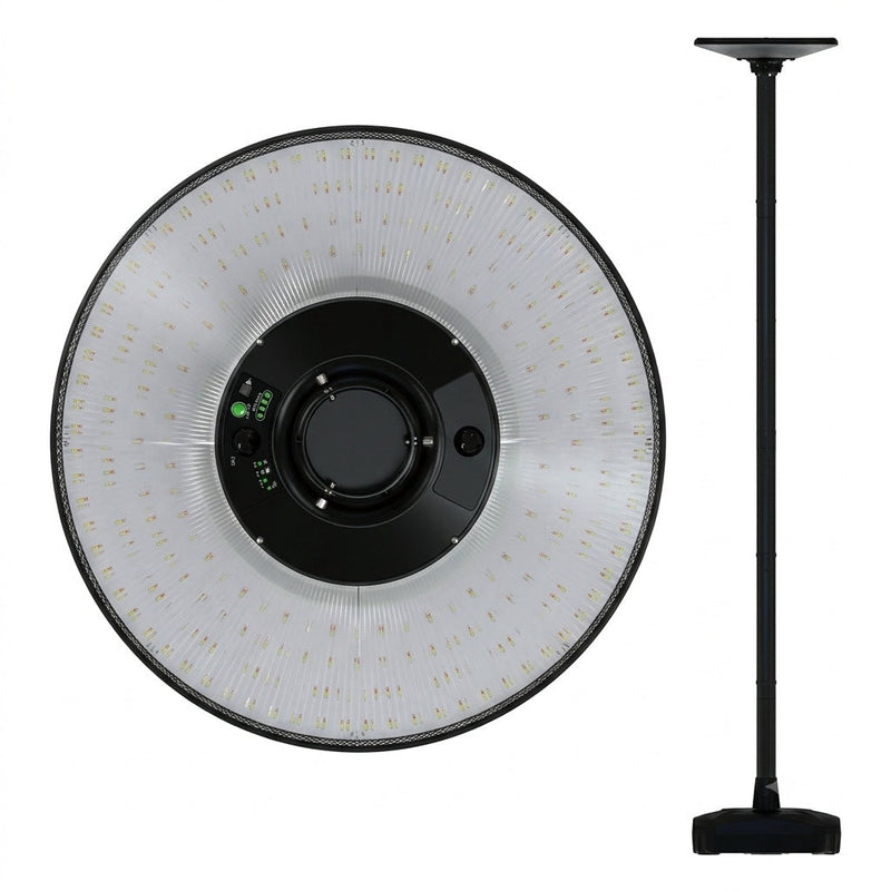 Solar LED Garden Light with 2.5m Pole 3CCT 1800Lm PIR Sensor & Remote Control IP65