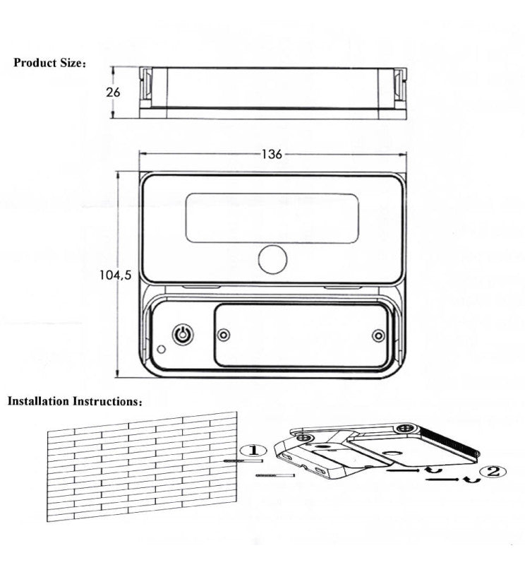 8W Solar LED Sconce with PIR Motion Sensor 4000K - Solar LED light