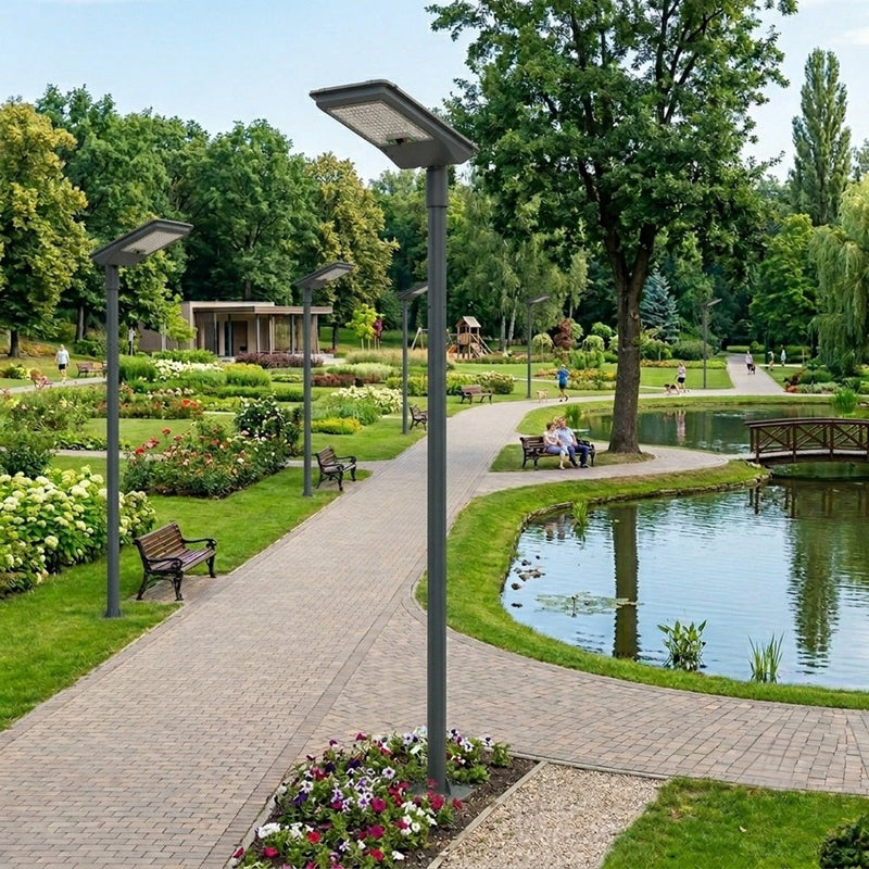 Solar LED Street Light 4800Lm with PIR Sensor & Remote Control 6500K IP65
