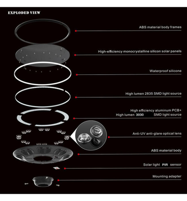 Solar LED Street Light Garden 4000K and Remote Control