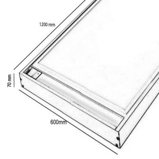 Surface Mounted LED Panel Frame 120x30x6.8cm - LED Accessories