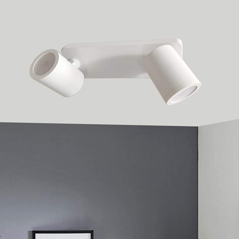 Surface Mounted Adjustable LED Spotlight in White for 2 Phase GU10 - Flood & Spot Lights - Downlights