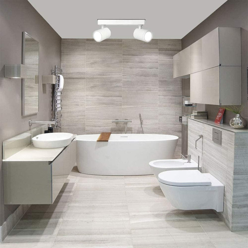 Surface Mounted Adjustable LED Spotlight in White for 2 Phase GU10 - Flood & Spot Lights - Downlights